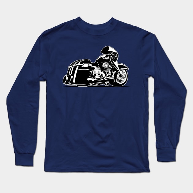 Cartoon Motorcycle Long Sleeve T-Shirt by Mechanik